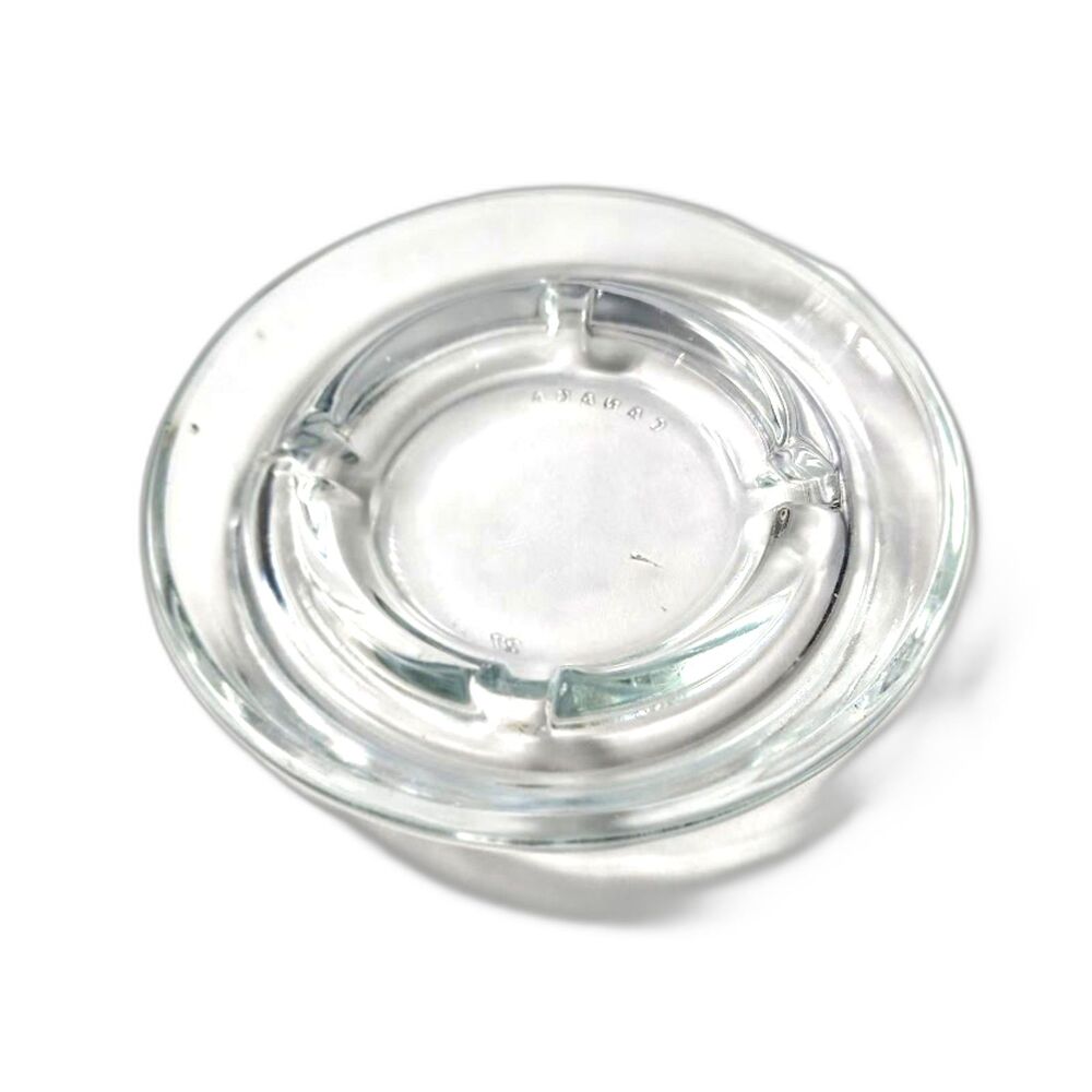 Clear Glass CANADA Ash Tray 4 5/8 Inch Round